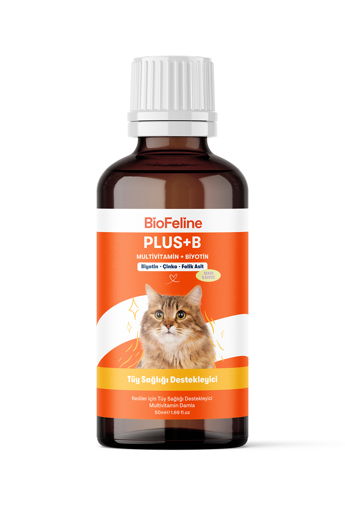 Kedi Biotin & Çinko Damlası 50 ml - Tüy Sağlığı Desteği | BioFeline