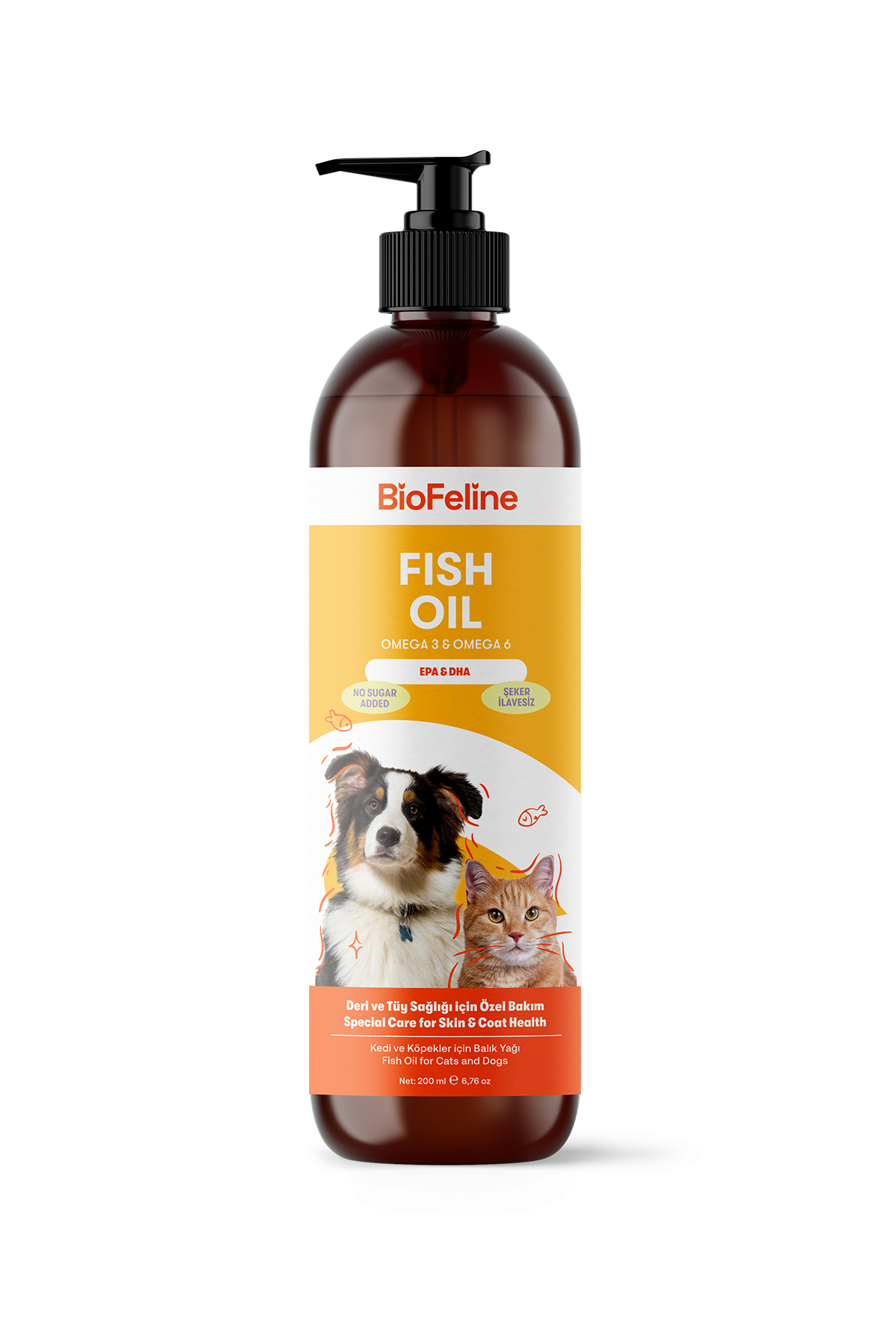 Kedi & Köpek İçin Omega 3-6 Balık Yağı – Tüy Dökülmesi Karşıtı Bakım | BioFeline