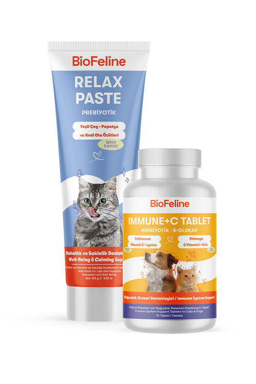 Kediler İçin Sakinleştirici Relax Macunu – Stres ve Gerginlik, 100 g | BioFeline