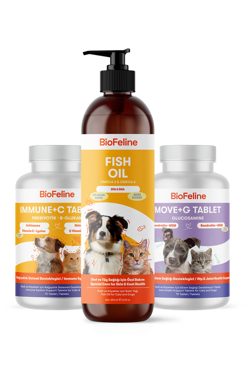 Kedi & Köpek İçin Eklem & Bağışıklık Destek Seti | BioFeline