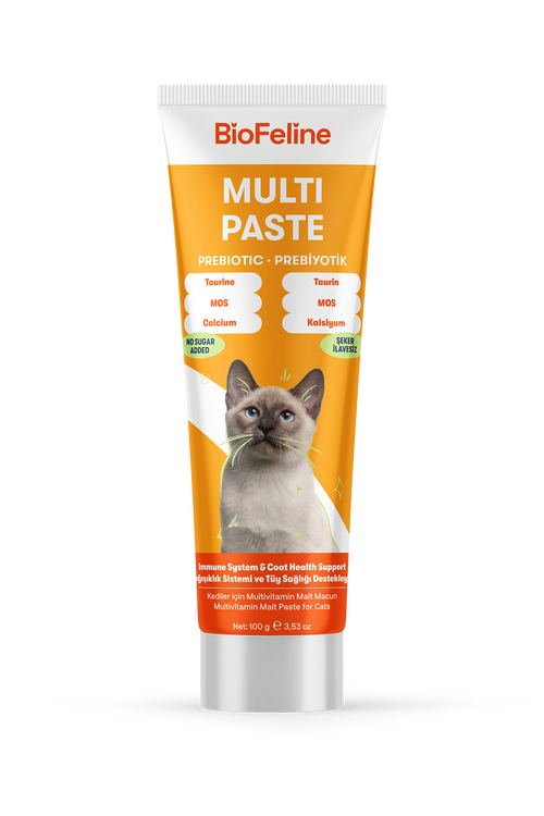 Kediler İçin Tüy Yumağı & Bağışıklık Destek Macunu 100 g | BioFeline