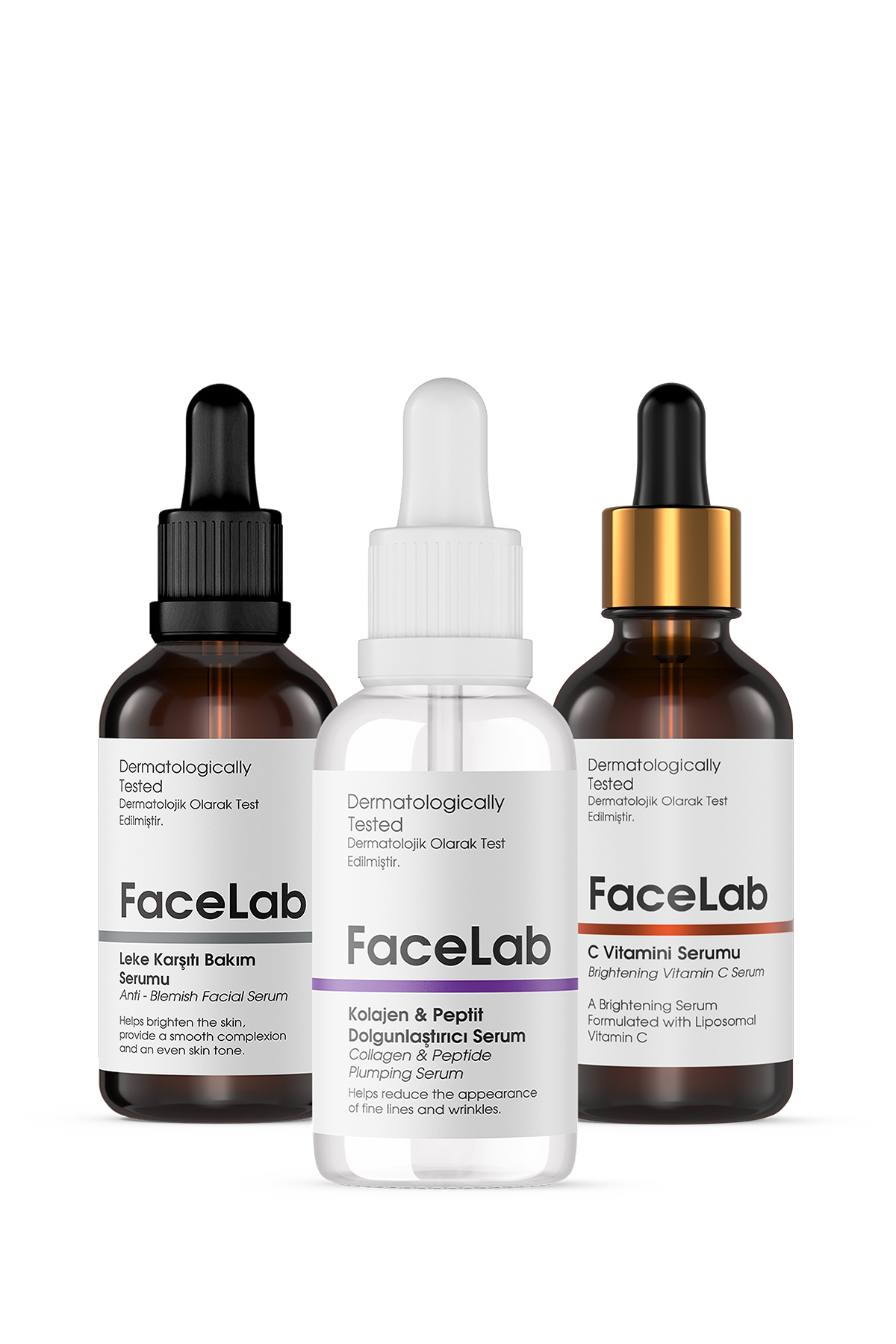 Facelab Kolajen & C Vitamini Leke Karşıtı Bakım Seti – 3'lü