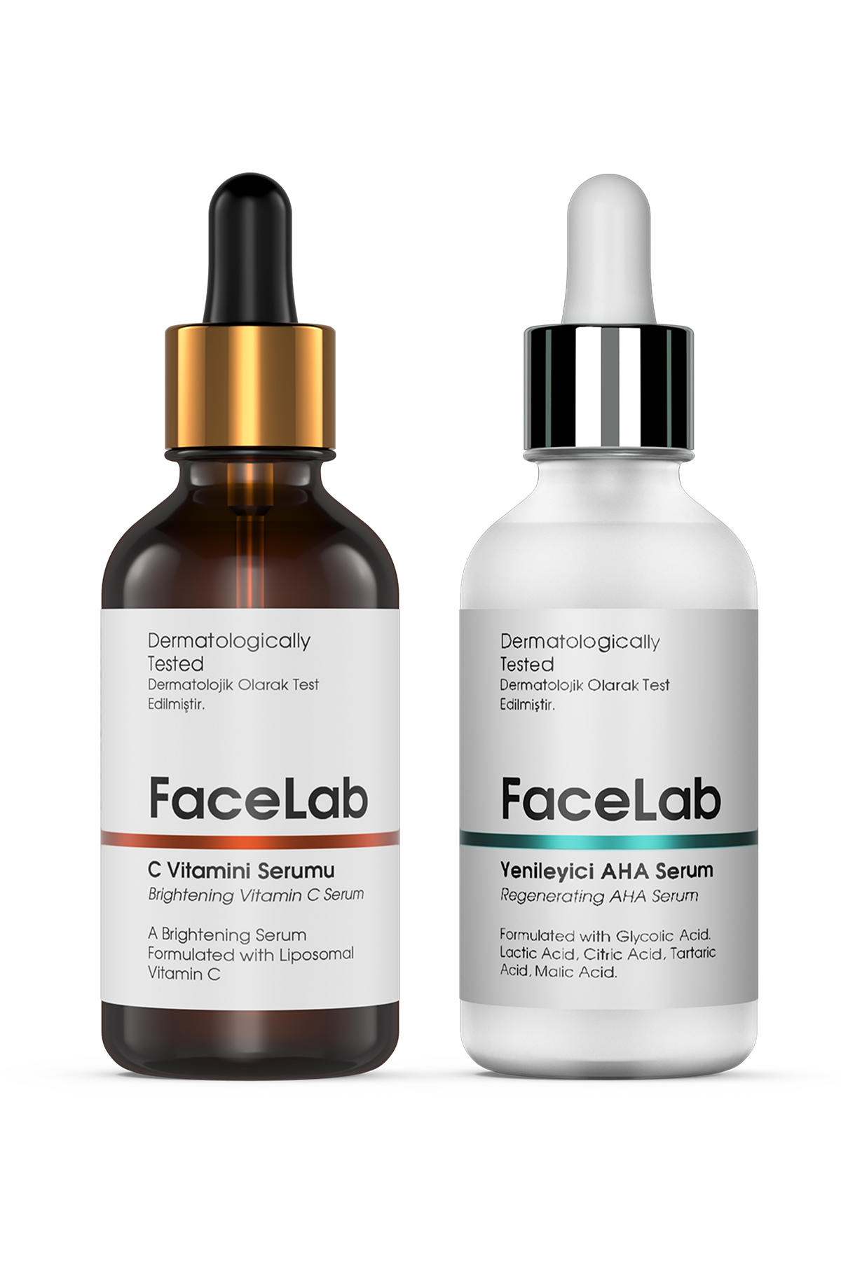 Facelab AHA Peeling & C Vitamini Serum Seti – 2'li