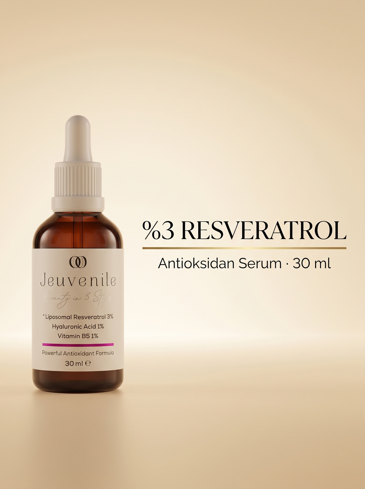 Jeuvenile Resveratrol serumu — %3 resveratrol antioksidan içerik