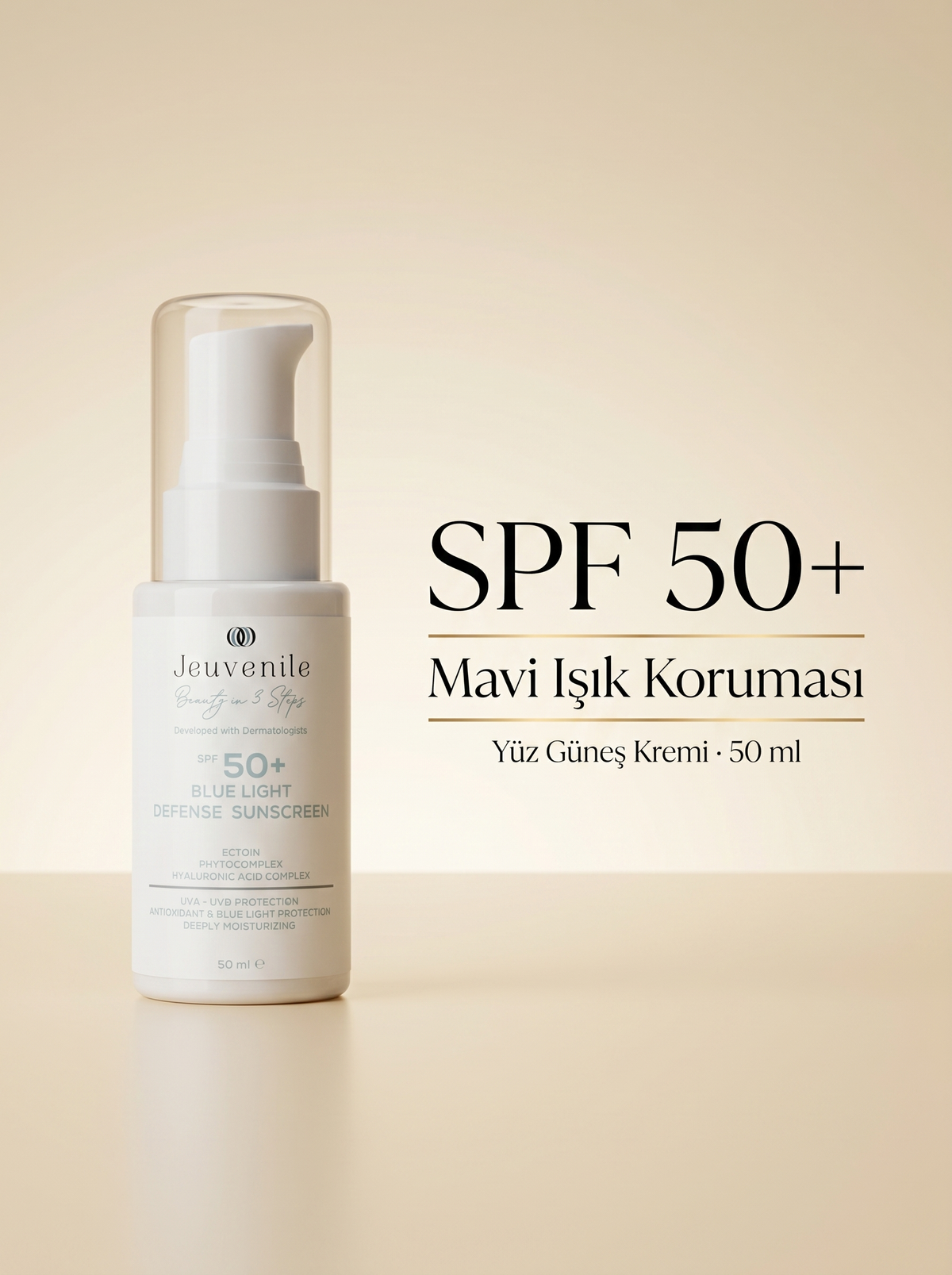 Jeuvenile SPF 50+ güneş kremi — mavi ışık koruması