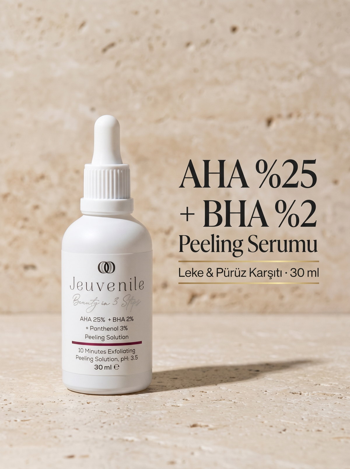Jeuvenile AHA %25 + BHA %2 peeling serumu — leke ve pürüz karşıtı