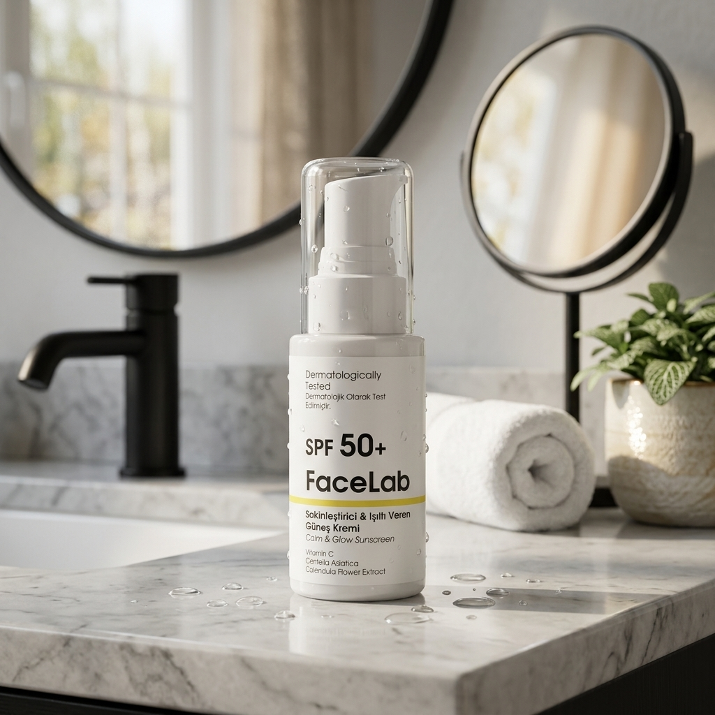 Facelab SPF 50+ Sakinleştirici Işıltı Veren Güneş Kremi