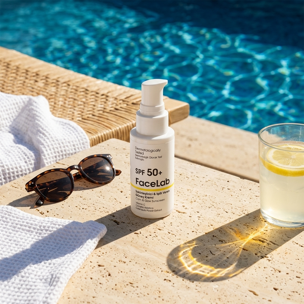 Facelab SPF 50+ Sakinleştirici Işıltı Veren Güneş Kremi