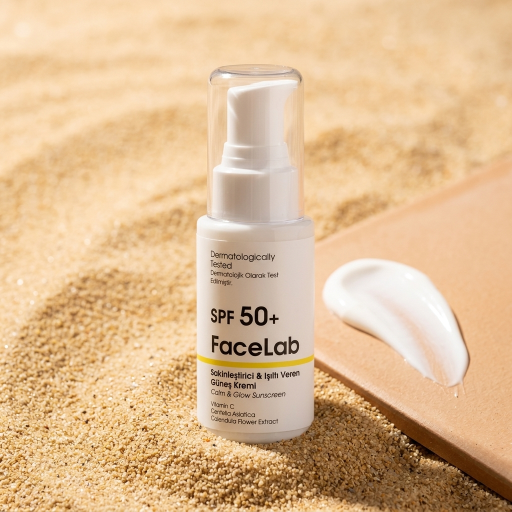 Facelab SPF 50+ Sakinleştirici Işıltı Veren Güneş Kremi