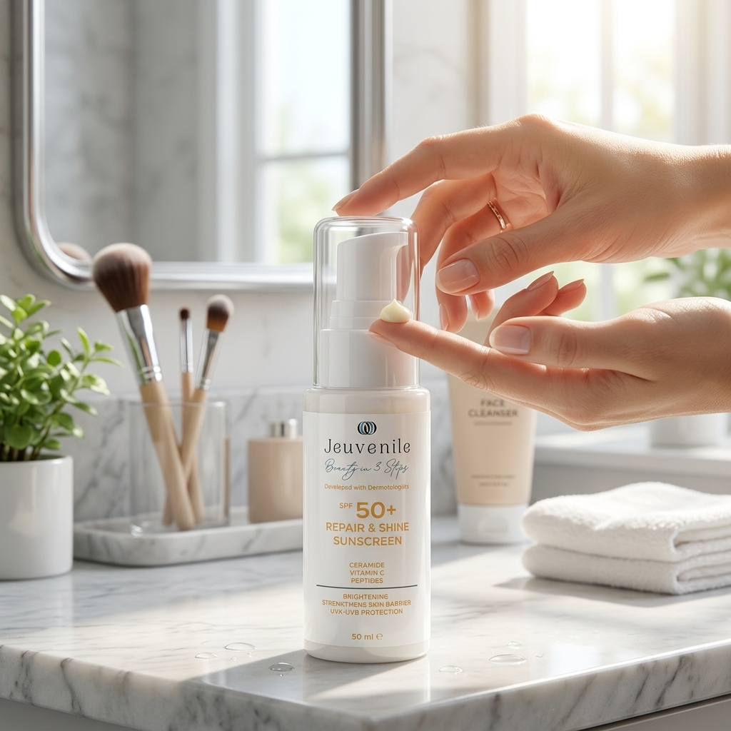 Jeuvenile SPF 50+ Işıltı Veren Onarıcı Güneş Kremi