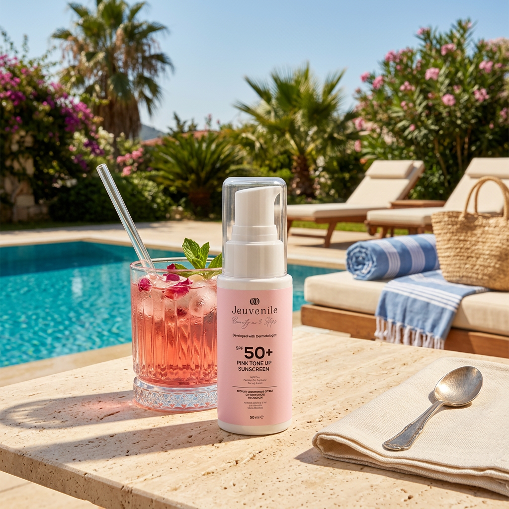 Jeuvenile SPF 50+ Centella Renkli Güneş Kremi – Pembe Ton