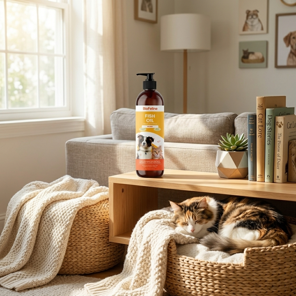 Kedi & Köpek İçin Omega 3-6 Balık Yağı – Tüy Dökülmesi Karşıtı Bakım | BioFeline