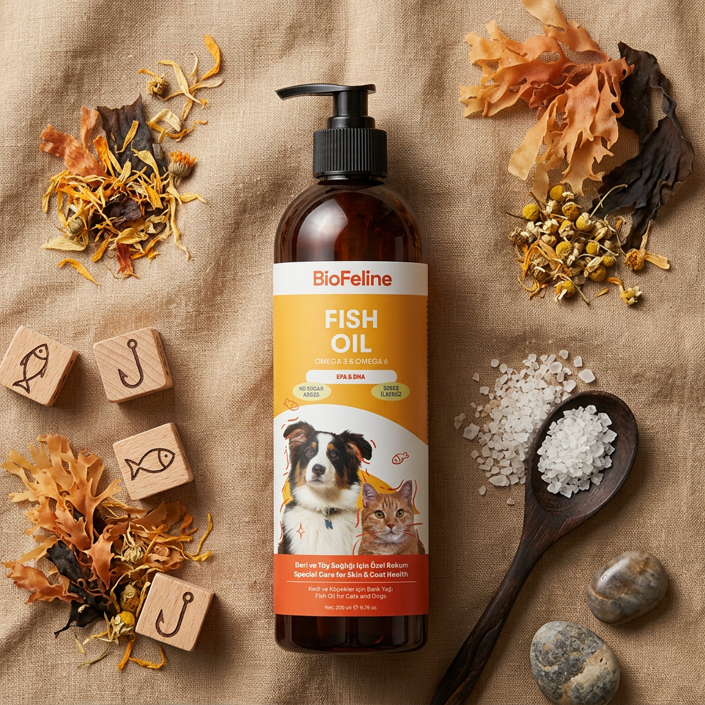 Kedi & Köpek İçin Omega 3-6 Balık Yağı – Tüy Dökülmesi Karşıtı Bakım | BioFeline