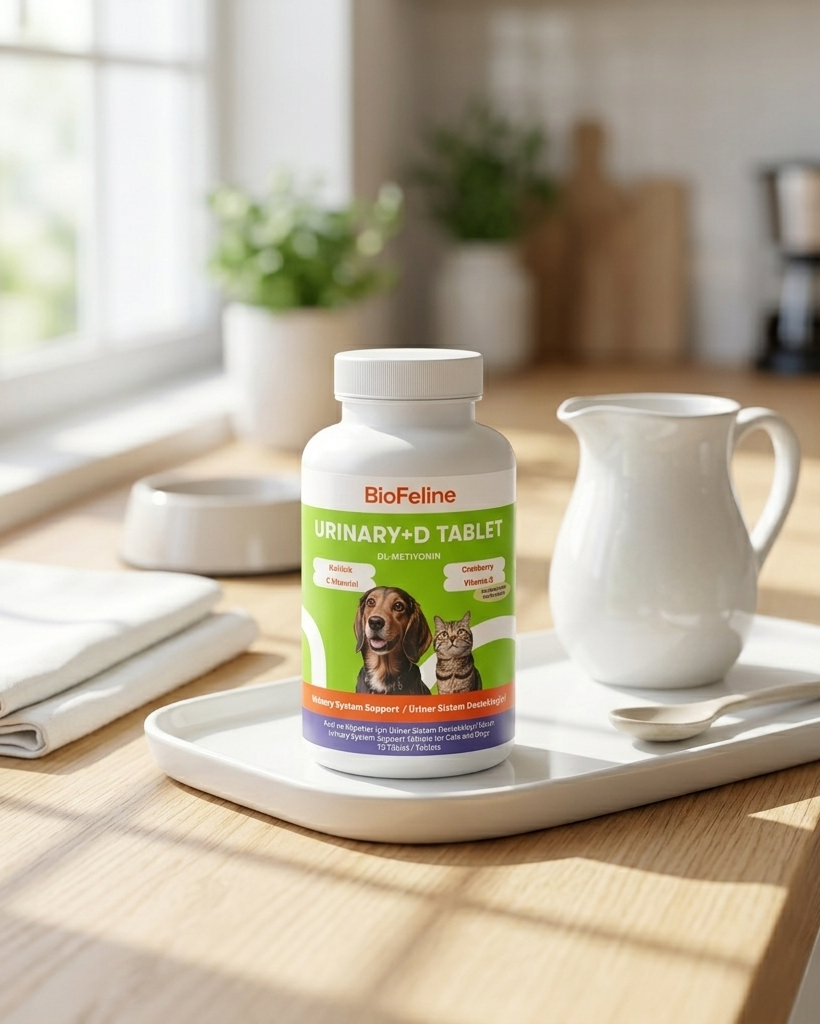 Kedi & Köpek İçin Üriner Destek Tableti – İdrar Yolu Konforu, 75 Adet | BioFeline