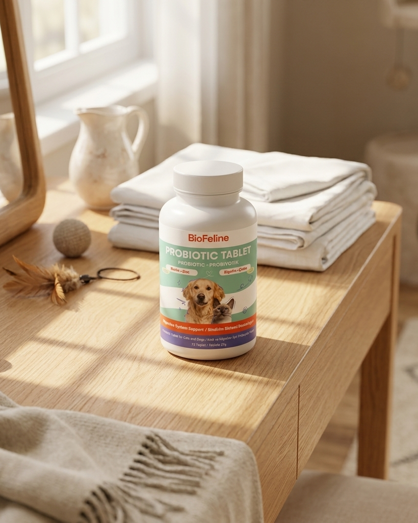 Kedi & Köpek İçin Tablet Probiyotik – Sindirim ve Bağışıklık Desteği, 25 Adet | BioFeline