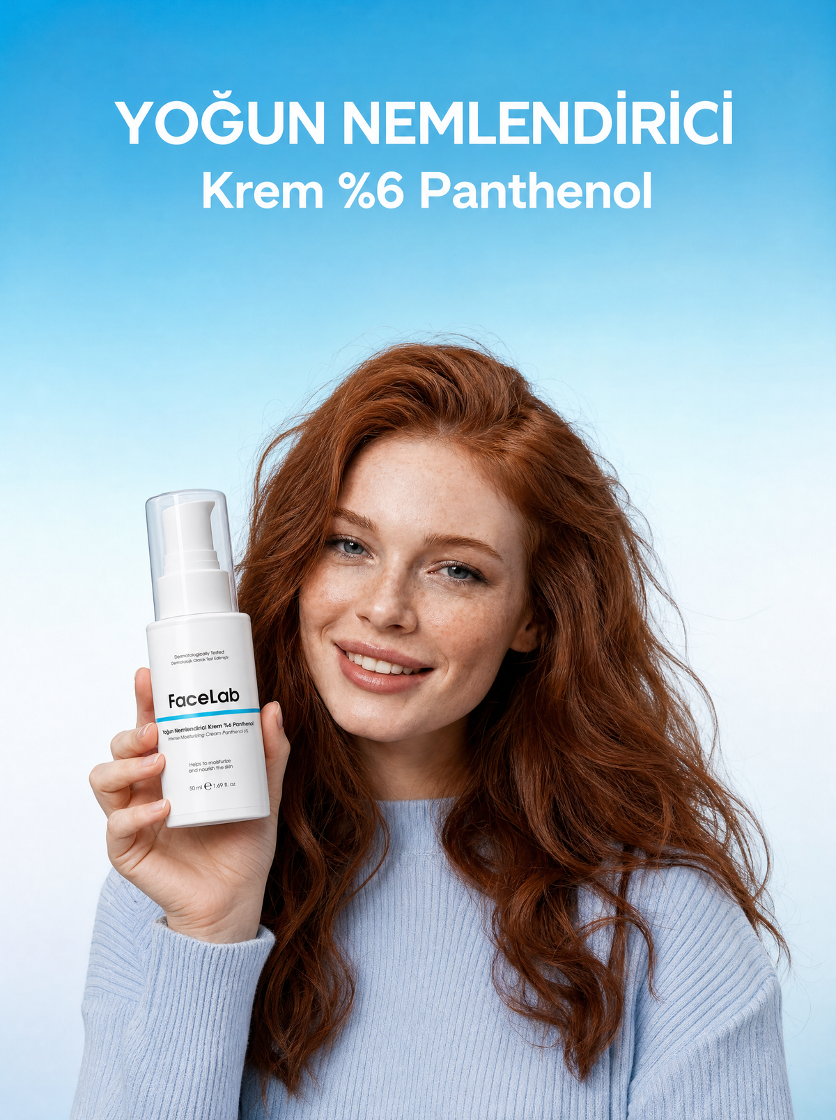 Facelab Yoğun Pantenol Yüz Kremi – Nemlendirici & Onarıcı