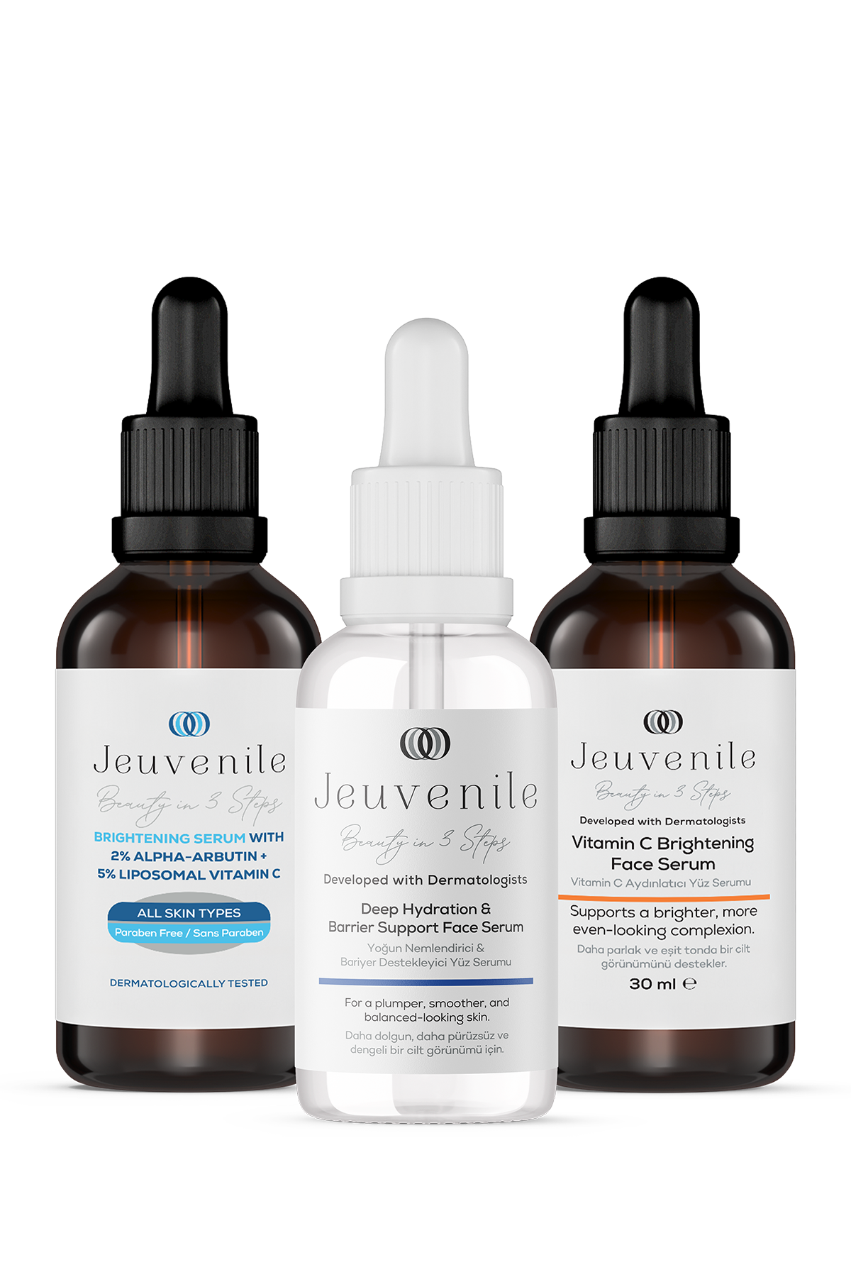 Jeuvenile Leke Karşıtı Bakım Seti – AHA & BHA + Liposomal C Vitamini