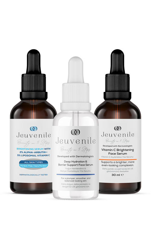 Jeuvenile Leke Karşıtı Bakım Seti – AHA & BHA + Liposomal C Vitamini