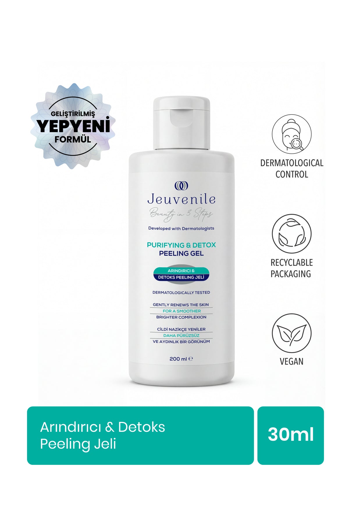 Jeuvenile Niacinamide İçerikli Arındırıcı Jel Yüz Temizleyici – Siyah Nokta Karşıtı | Jeuvenile