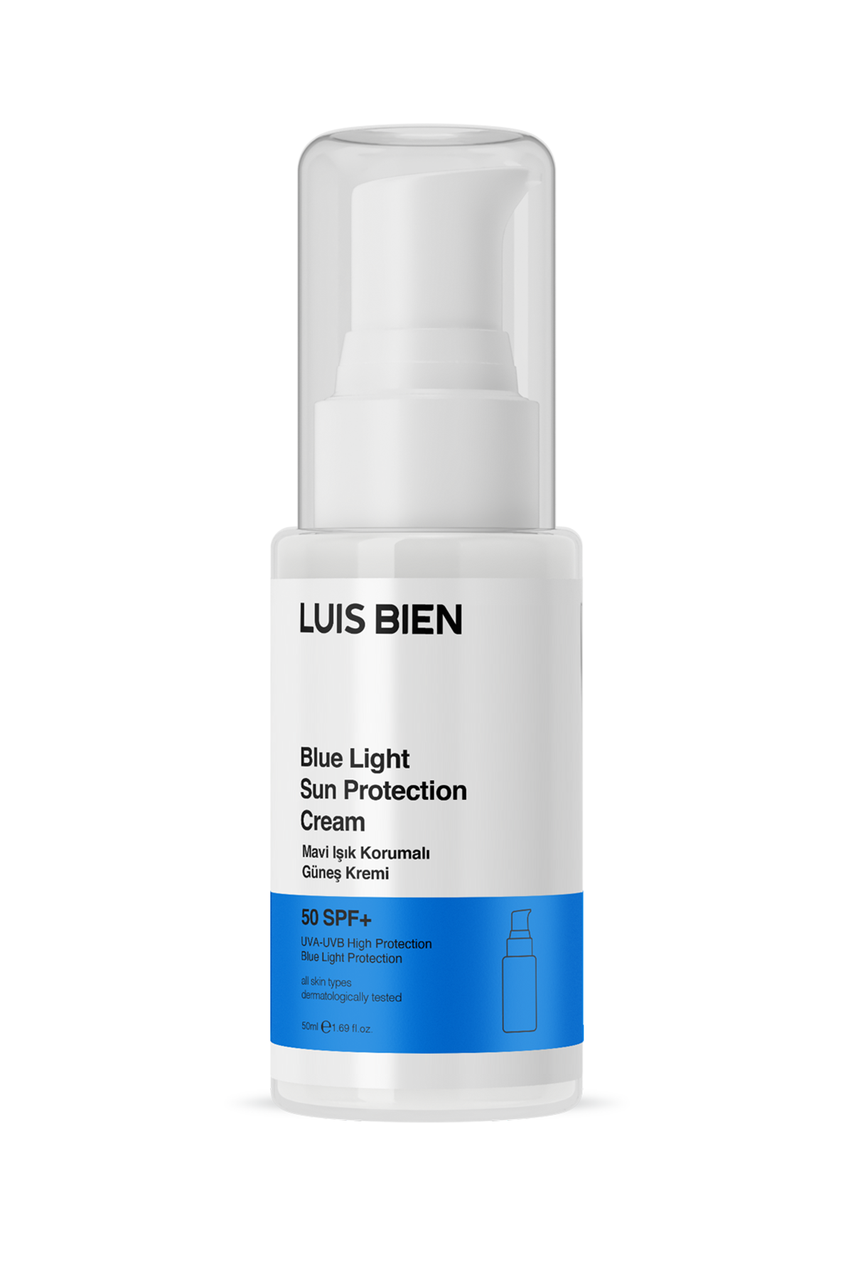 Luis Bien SPF 50+ Yüz Güneş Kremi – Mavi Işık Korumalı, Yağsız 50 ml