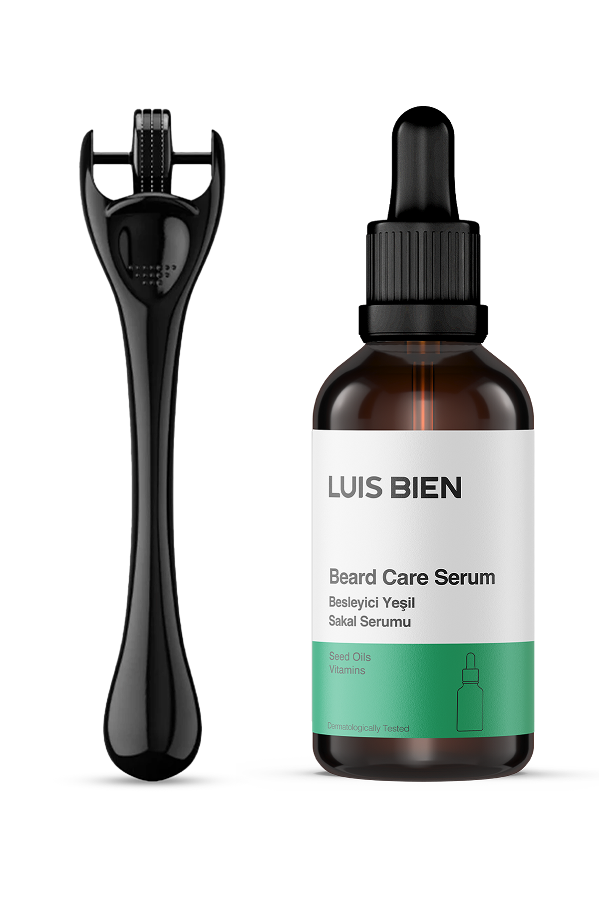 Luis Bien Sakal Güçlendirici Set – Yeşil Serum + Dermaroller