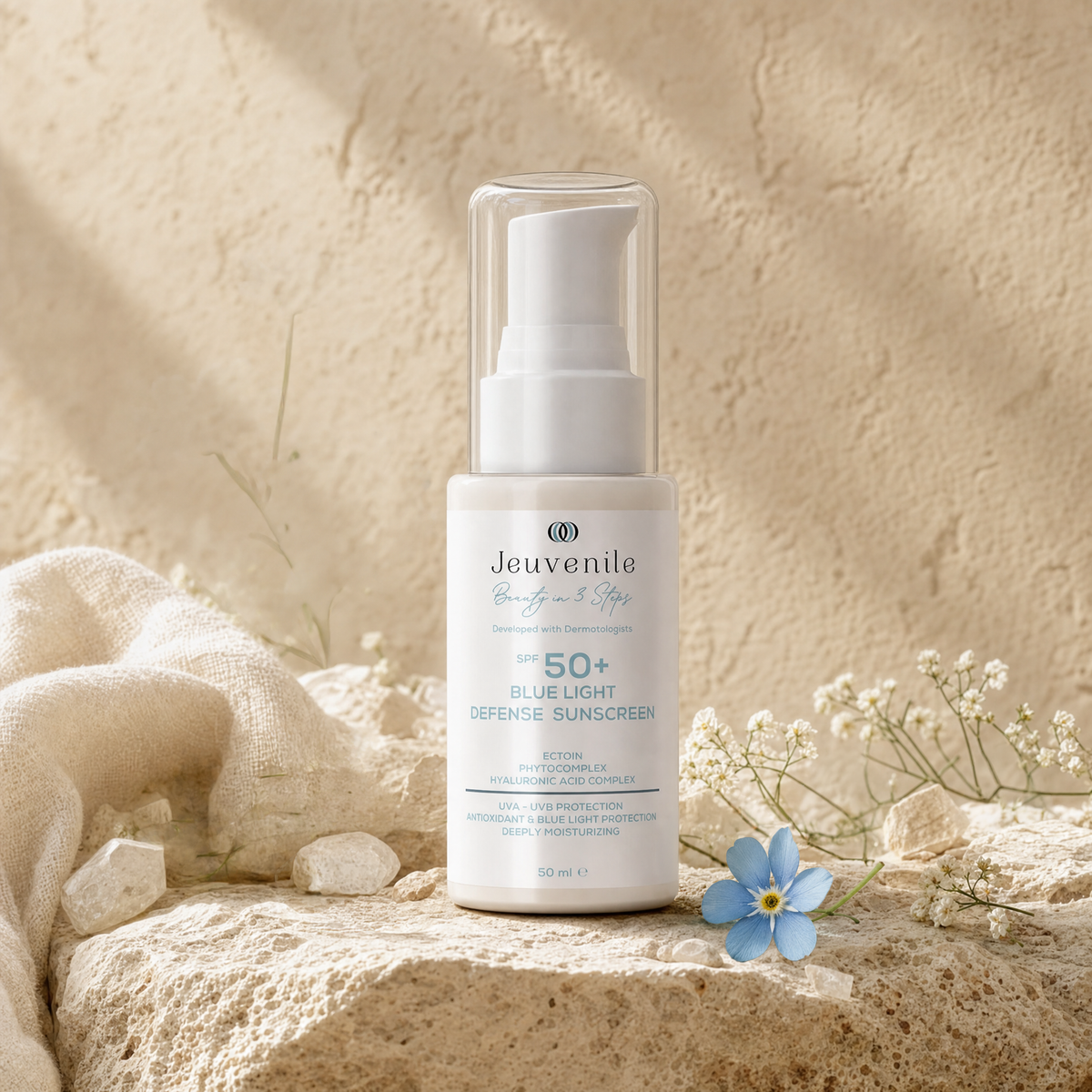 Jeuvenile SPF 50+ Mavi Işık Korumalı Güneş Kremi