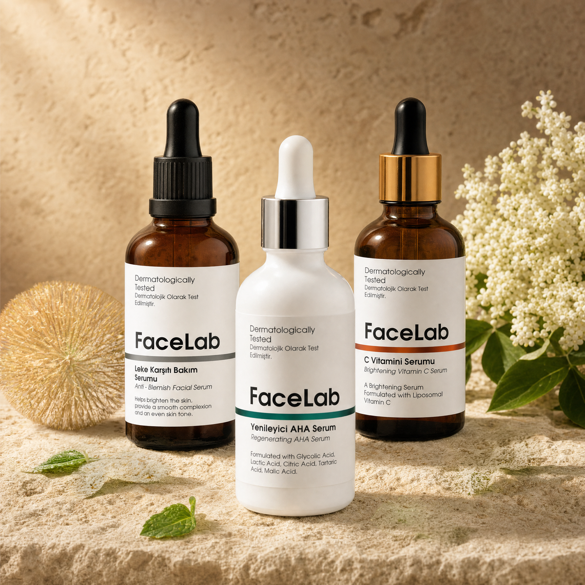 Facelab AHA Yenileyici Peeling & Leke Karşıtı Serum Seti
